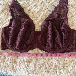 Cacique Lace Underwire Bralette in Plum